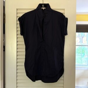 Sarah Alexandra cap sleeve. Small. Navy.